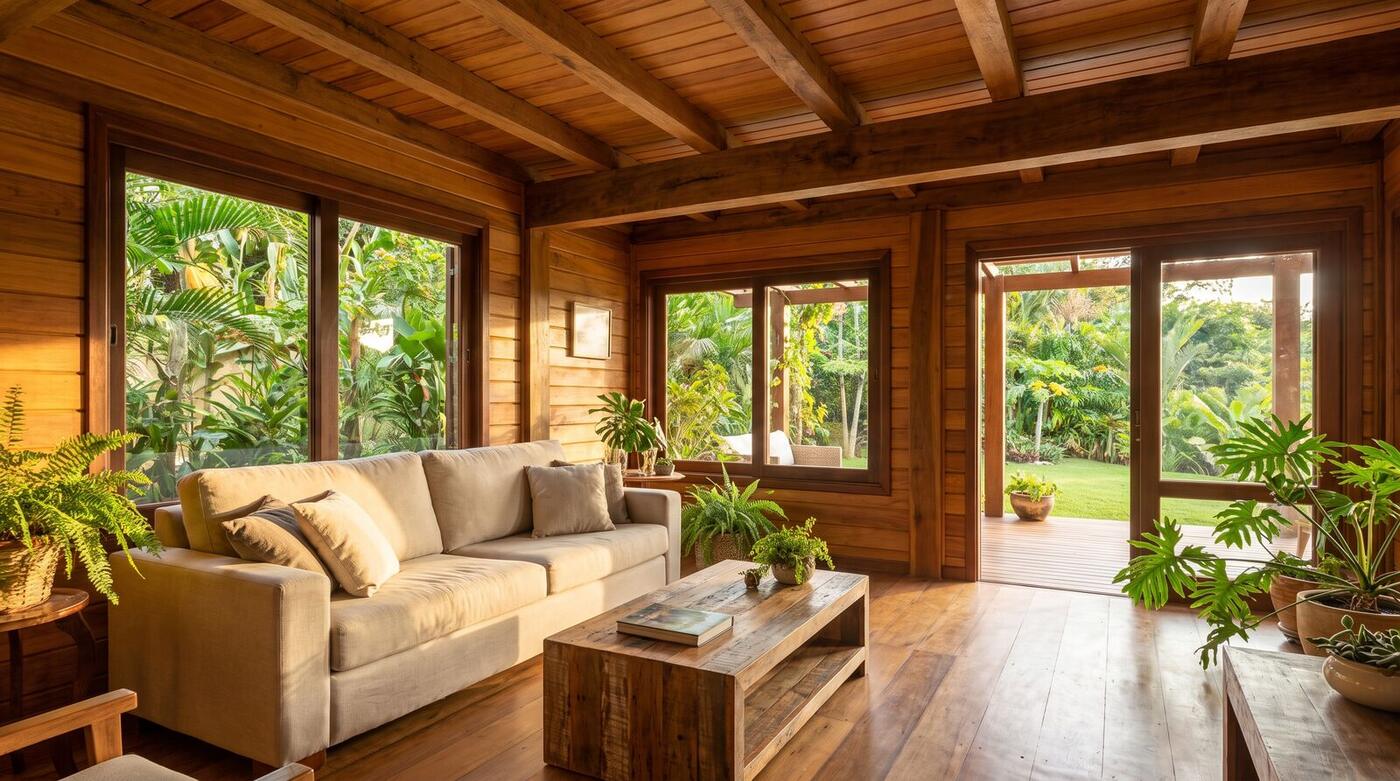 Sala de estar da casa MODULAR