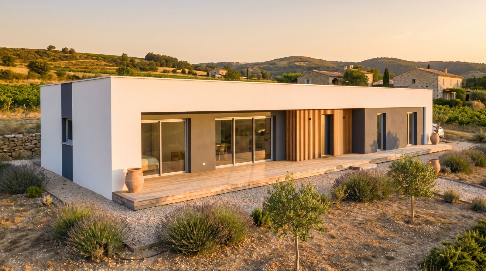 Modelo Braga — casa modular LSF branco e antracite
