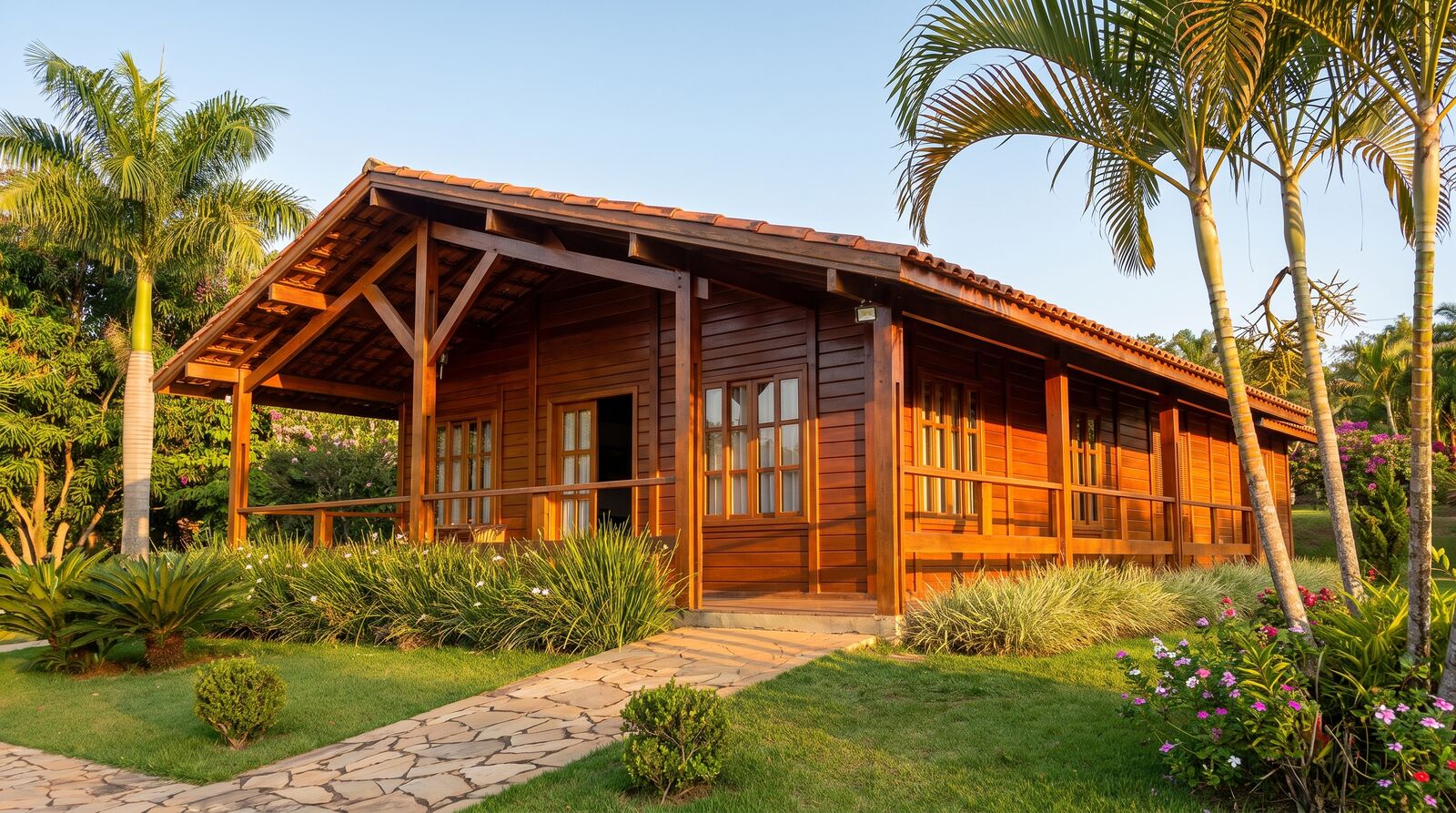 Modelo Natal — casa de madeira